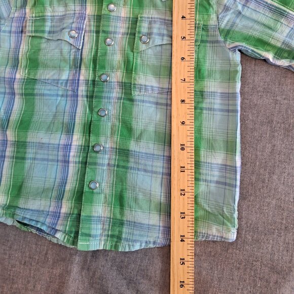 Wrangler Baby Rodeo Vintage Western Embroidered Plaid Shirt - Picture 6 of 10